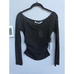 ASTR Boat Neck Lace Top